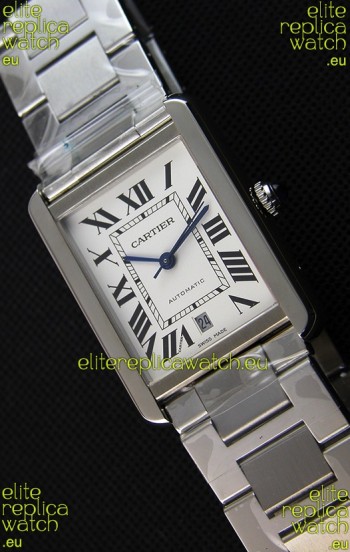 Cartier Tank Solo Swiss Automatic Watch in Leather Strap 31MM Wide 