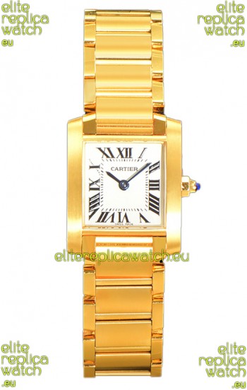 Cartier Tank Francaise Yellow Gold Swiss Quartz Replica Watch 25.70MM