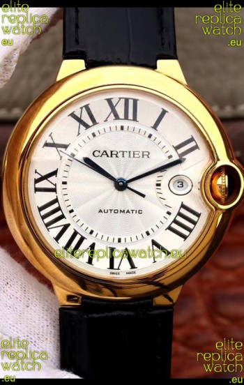 Ballon De Cartier Automatic 1:1 Mirror Replica Yellow Gold in 904L Steel Casing - 42MM
