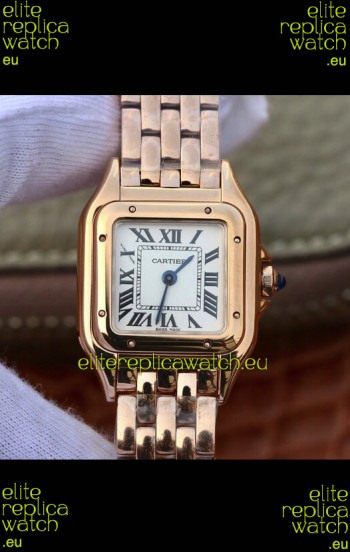 Cartier PANTHERE Edition 1:1 Mirror Swiss Watch Rose Gold White Dial
