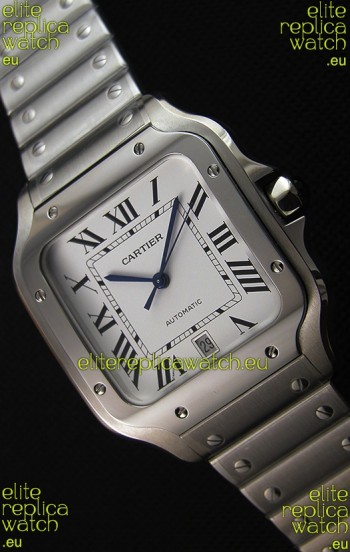 Cartier Santos De Cartier 1:1 Mirror Replica - 36MM Stainless Steel Watch 