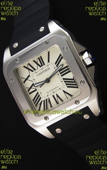 Cartier Santos De Cartier 1:1 Mirror Replica Watch 39MM Rubber Strap