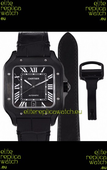 Cartier "Santos De Cartier" Mens XL 1:1 Mirror Replica Watch in PVD Coated Casing