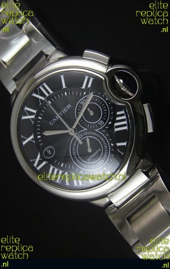 Ballon De Cartier Chronograph in Stainless Steel Case - 1:1 Mirror Replica