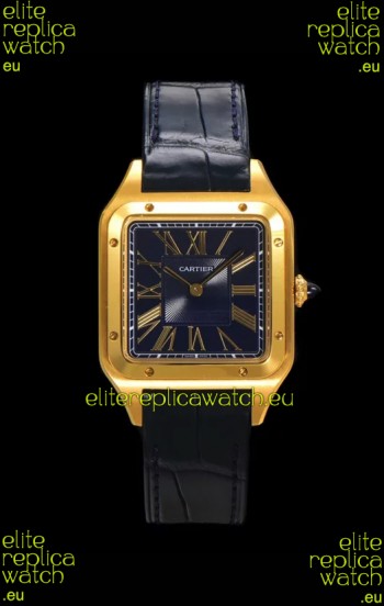 Cartier Santos Dumont 27MM Super Clone Edition Watch in Gold Casing 