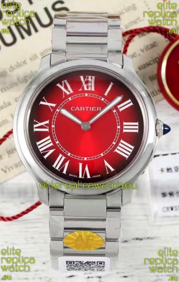Cartier Ronde Must 36MM Swiss Quartz Red Dial 1:1 Mirror Swiss Replica Watch 