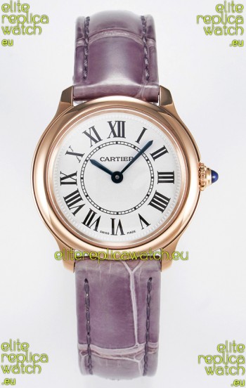 Ronde Louis Cartier Super Clone 29MM Rose Gold Watch in Swiss Quartz Movement