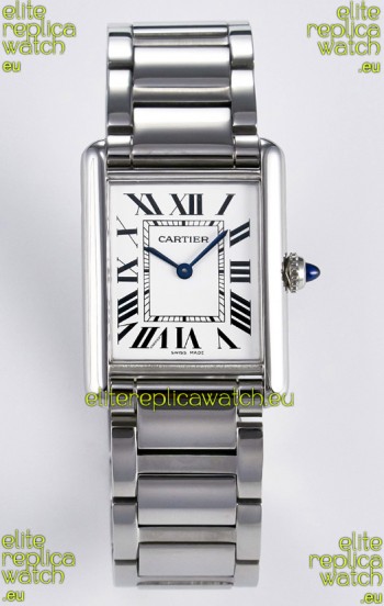Tank Must De Cartier Super Clone Swiss Replica Watch 33.7MM White Dial