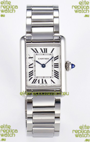 Tank Must De Cartier Super Clone Swiss Replica Watch 27MM White Dial