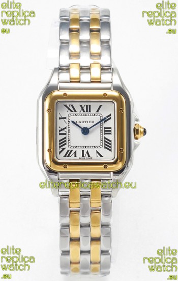 Cartier PANTHERE 22MM Super Clone Edition Watch 2 Tone Yellow Gold White Dial