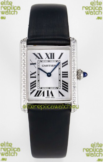 Tank Must Cartier Super Clone Edition 33.7MM Watch in Steel Casing White Dial 