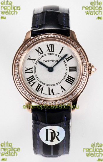 Ronde Louis Cartier Super Clone 29MM Rose Gold Watch in Swiss Quartz Movement