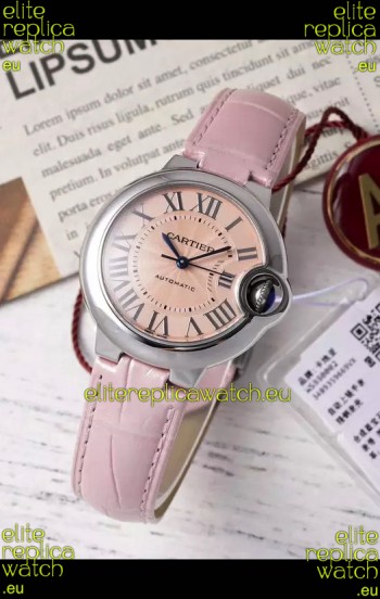 Ballon De Cartier Swiss Automatic Beige Dial Mirror Quality 33MM in Stainless Steel