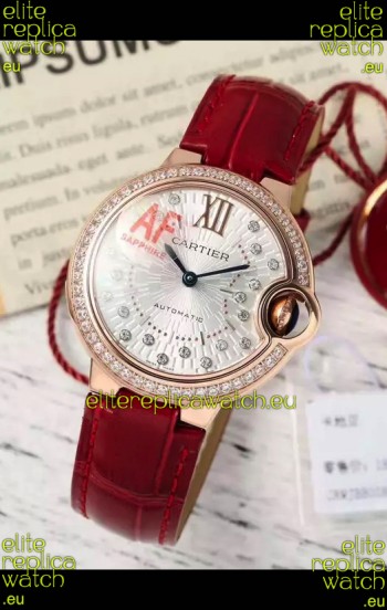 Ballon De Cartier Swiss Automatic 1:1 Mirror Quality 33MM in Rose Gold Plating