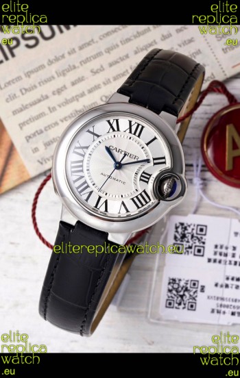 Ballon De Cartier Swiss Automatic White Dial Mirror Quality 33MM in Stainless Steel 