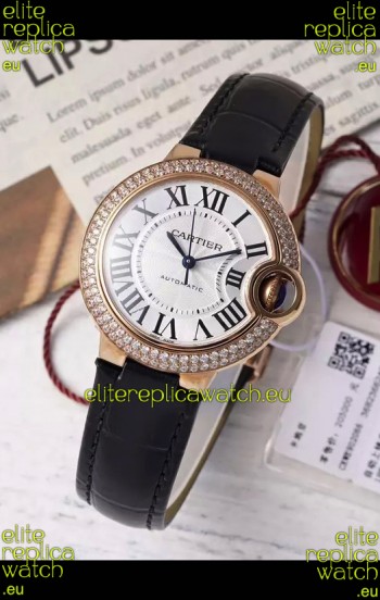 Ballon De Cartier Swiss Automatic 1:1 Mirror Quality 33MM in Rose Gold Plating