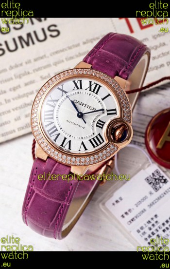 Ballon De Cartier Swiss Automatic 1:1 Mirror Quality 33MM in Rose Gold Plating