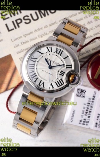 Ballon De Cartier Swiss Automatic White Dial Mirror Quality 33MM in Two Tone Casing