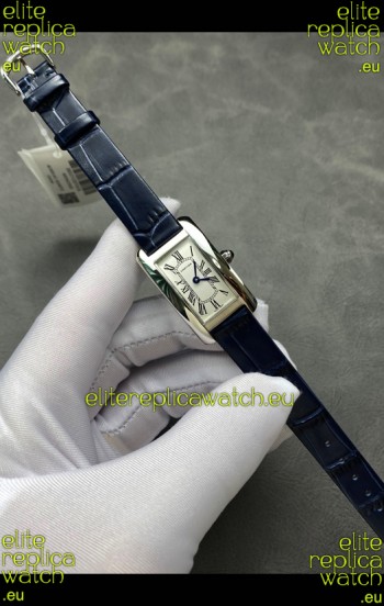 Cartier Tank Americaine Ladies Swiss Quartz Watch 1:1 Mirror Replica Steel Casing