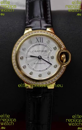Ballon De Cartier Swiss Automatic 1:1 Mirror Quality 33MM in Yellow Gold Plating