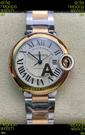 Ballon De Cartier Swiss Automatic 1:1 Mirror Quality 33MM in 2 Tone Rose Gold Casing