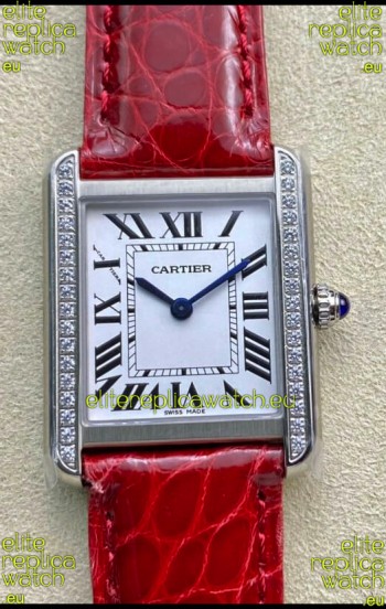 Cartier Tank Solo Swiss Quartz Watch in Stainless Steel Casing - 27MM Wide 1:1 Mirror Replica