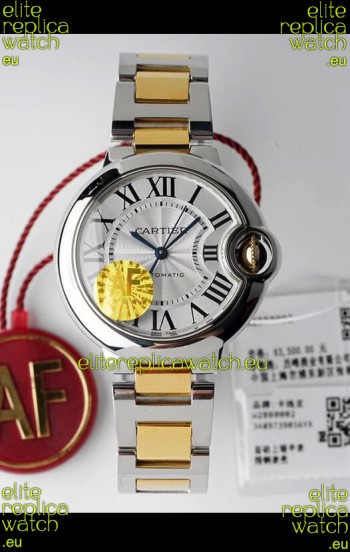Ballon De Cartier Swiss Automatic 1:1 Mirror Quality 33MM in 2 Tone Yellow Gold Casing