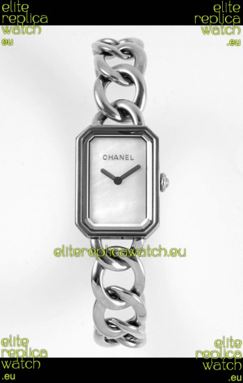 Chanel Premiere Gourmette Chain Watch - Swiss Quartz Movement in White Dial 