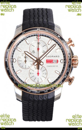 Chopard Mille Miglia GTA Chronograph Two Tone 1:1 Mirror Replica - White Dial 