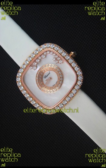 Chopard Happy Diamonds 38MM White Strap in White Dial