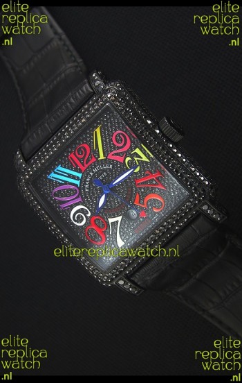 Franck Muller Conquistador King Automatic Crazy Colors Swiss Replica Watch PVD Case