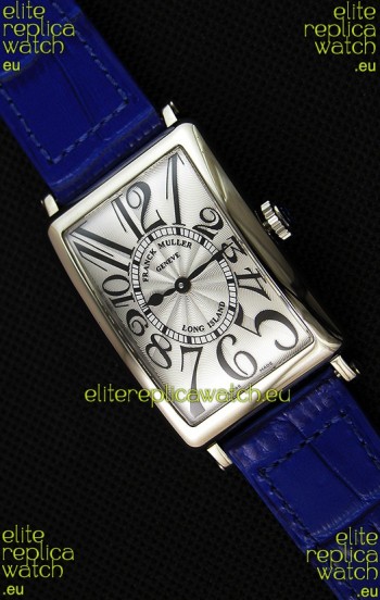 Franck Muller Long Island Ladies Replica Watch in Swiss Quartz Movement Blue Strap 