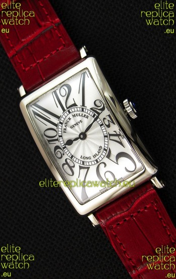 Franck Muller Long Island Ladies Replica Watch in Swiss Quartz Movement Red Strap 