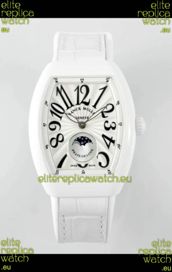 Franck Muller Vanguard Moonphase V32 Ceramic Casing - White Dial in Automatic Movement