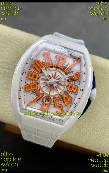 Franck Muller Vanguard Yachting White Ceramic 1:1 Mirror Swiss Replica Watch
