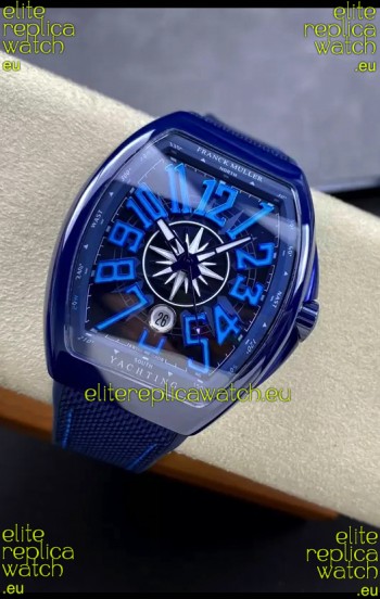 Franck Muller Vanguard Yachting Blue Ceramic 1:1 Mirror Swiss Replica Watch