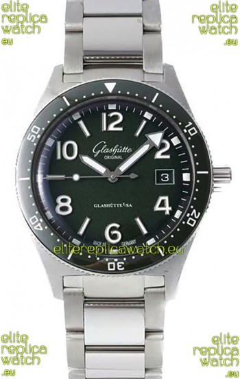 Glashütte SeaQ Divers Edition 1:1 Superclone Swiss Replica Watch Green Dial 