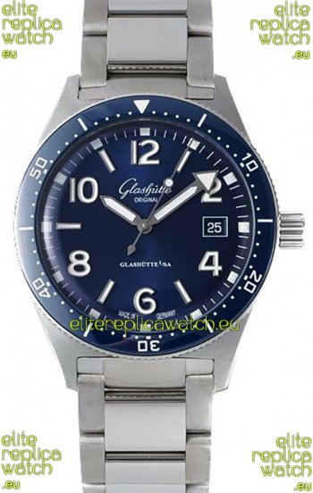 Glashütte SeaQ Divers Edition 1:1 Superclone Swiss Replica Watch Blue Dial 