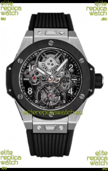 Hublot Big Bang Tourbillon Titanium Casing Ceramic Bezel Watch in 45MM 1:1 Mirror Replica