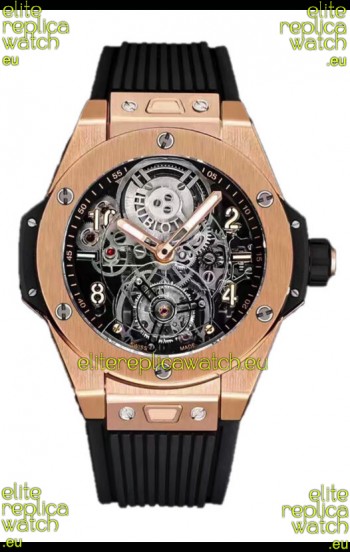 Hublot Big Bang Tourbillon Rose Gold Casing Watch in 45MM 1:1 Mirror Replica