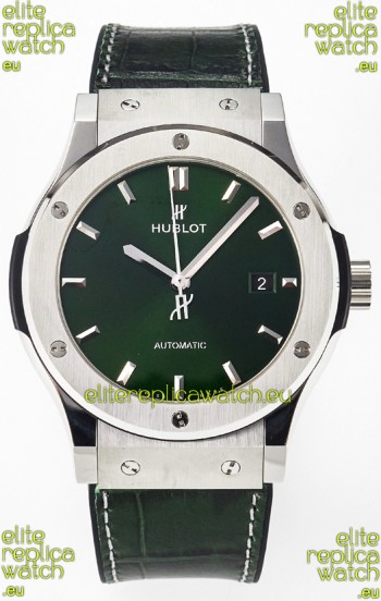 Hublot Super Clone Classic Fusion Titanium 42MM 1:1 Mirror Replica Watch Green Dial