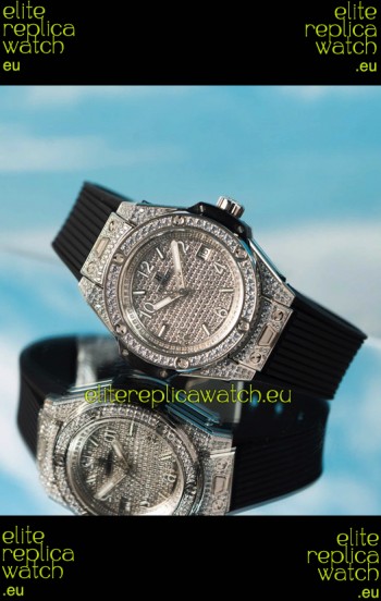 Hublot Big Bang One Click Diamonds Paved Casing and Dial Swiss Replica Watch