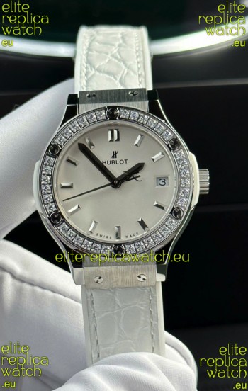 Hublot Super Clone Classic Fusion Titanium 33MM 1:1 Mirror Replica Watch White Dial