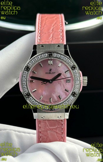 Hublot Super Clone Classic Fusion Titanium 33MM 1:1 Mirror Replica Watch Pink MOP Dial