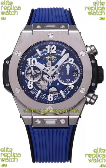 Hublot Big Bang Unico Blue Stainless Steel Casing 1:1 Mirror Edition Swiss Replica Watch