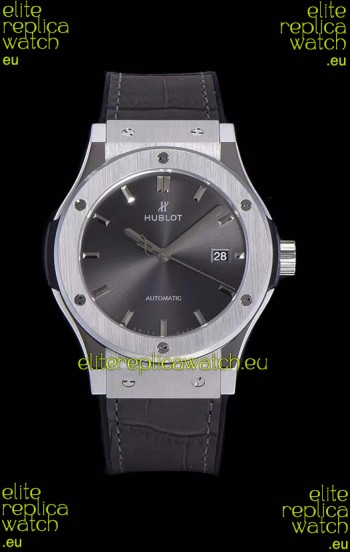 Hublot Classic Fusion 1:1 Mirror Replica Swiss Watch in 904L Steel Casing Grey Dial