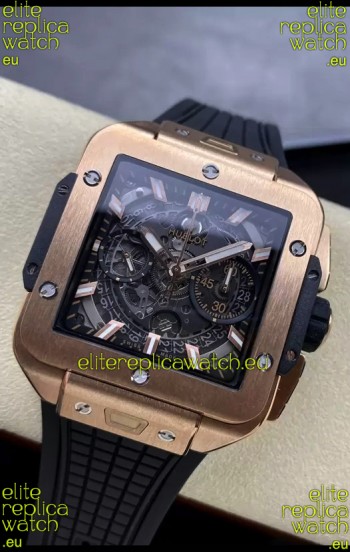 Hublot Square Bang Unico Rose Gold Titanium Chronograph Watch 1:1 Mirror Replica