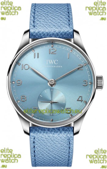IWC Portugieser Automatic 40 IW358402 Blue Dial in White Gold 1:1 Mirror Replica Watch 