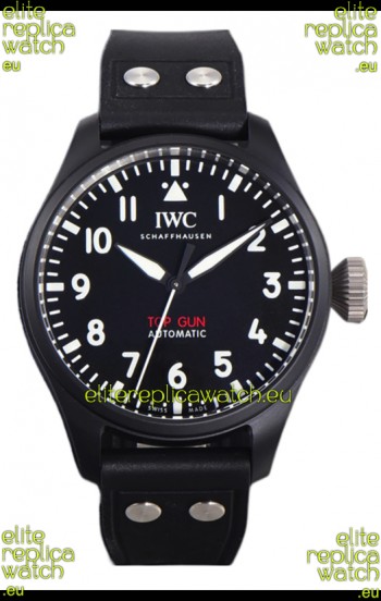 IWC Big Pilot's IW326906 Top Gun Edition 43MM Leather Strap Ceramic Swiss Replica