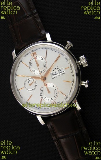 IWC Portofino Chronograph IW391022 White Dial 1:1 Mirror Replica Watch 